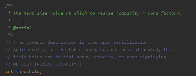 HashMap-扩容阈值